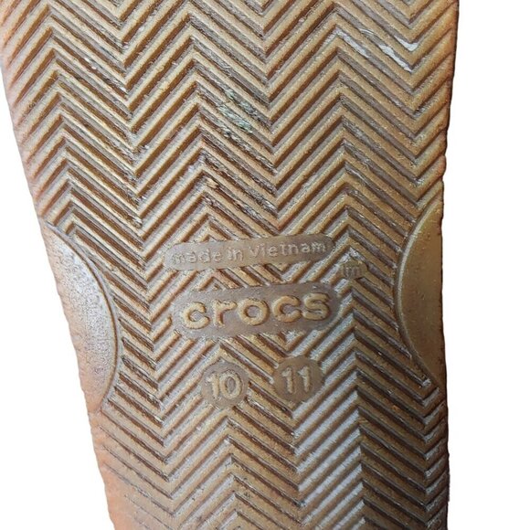 Crocs Retro Classic Clog Gum Sole Navy Blue Red  Size 10 11 - Picture 10 of 11